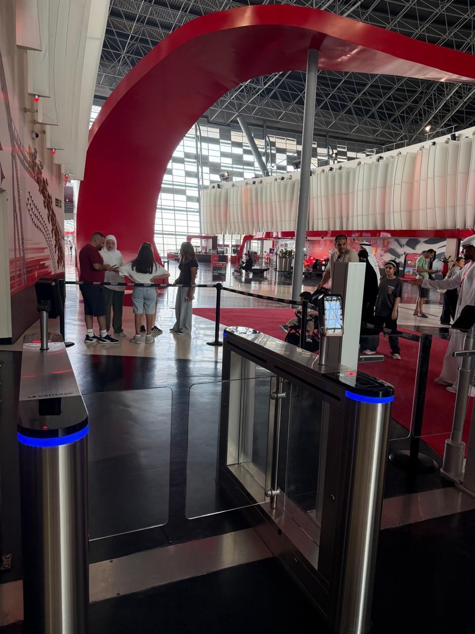 Vantage swing barrier gates at the ferrari world Abu Dhabi