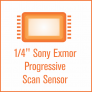 Image of '1/4" Sony Exmor Progressive Scan Sensor' feature