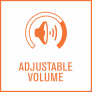 Image of 'Adjustable Volume' feature
