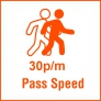 Image of '30p/m Pass Speed' feature