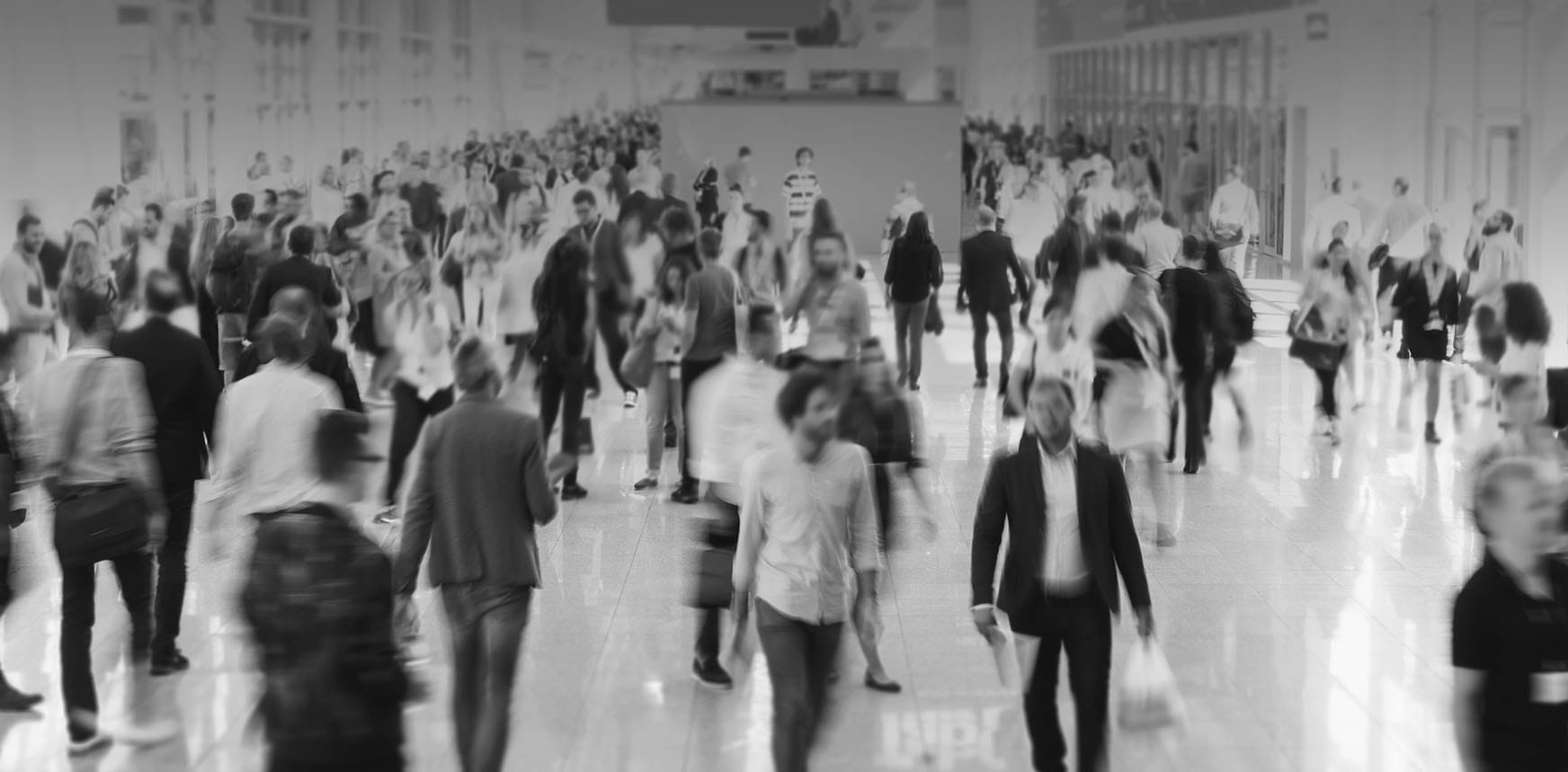 Crowded train station